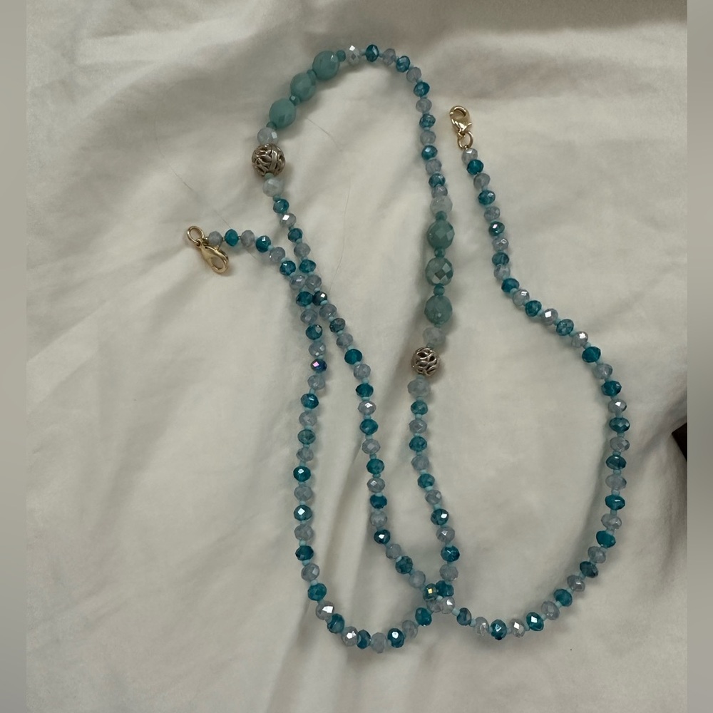 Mask Chain Beaded Blue